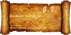 Gedeon Virág névjegykártya